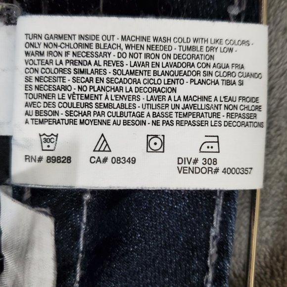 Nine West Women's Embellsished Stretch Denim Boot Cut Blue Jeans Size 6 - Picture 10 of 11